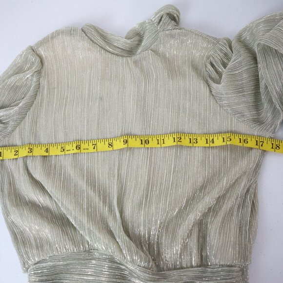 Bailey 44 Gold Silver Metallic Blouse XS - Picture 10 of 13